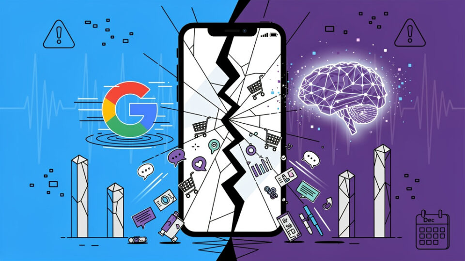 Grudniowe trzęsienie ziemi w marketingu! Czy Twoja marka przetrwa podwójne uderzenie Google i rewolucję AI? Dowiedz się, jak zabezpieczyć swoją przyszłość!